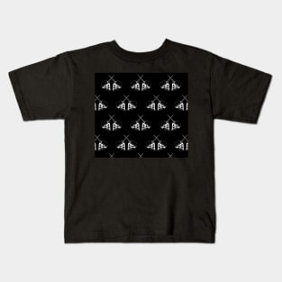 Unicorn Skulls Gemini_blk Kids T-Shirt